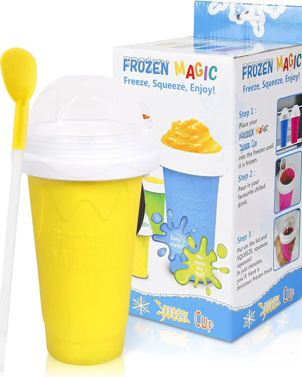 Homemade Smoothie Cup Quick-Frozen Ice Cream Milkshake Bottle Summer DIY Juice Iced Cup Freezed Portable Squeeze Slushie Cups